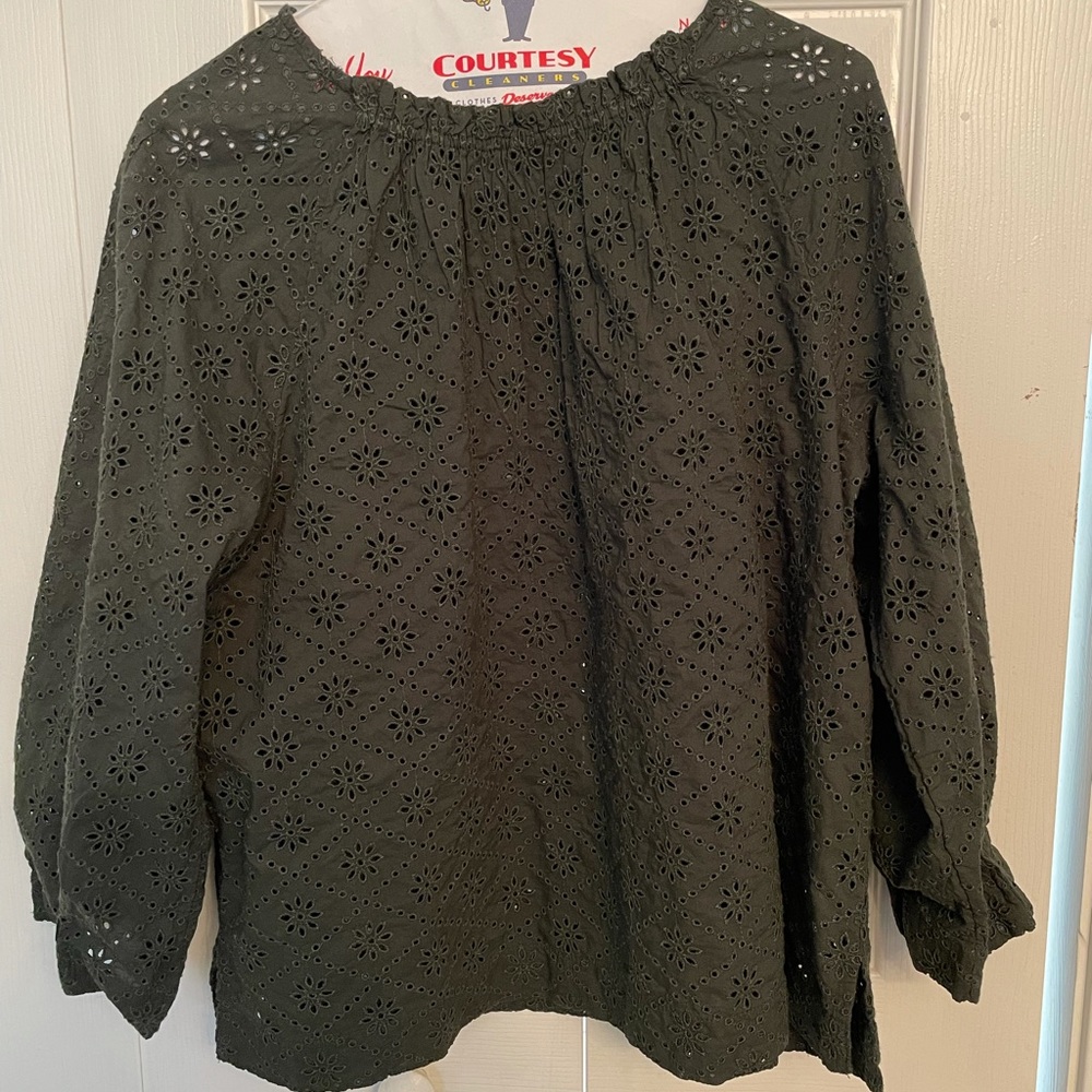 Green Lace Blouse